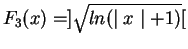 $F_3(x) = ]\sqrt {ln(\mid x \mid + 1)}[$