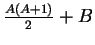 $\frac{A(A+1)}{2} + B$