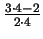 $\frac{3\cdot4-2}{2\cdot4}$